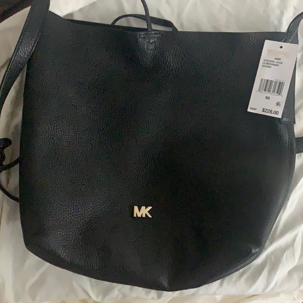 Michael Kors black leather crossbody